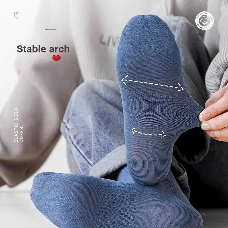 LUOLIAN Mid Calf Socks Men's 5 Pack-2