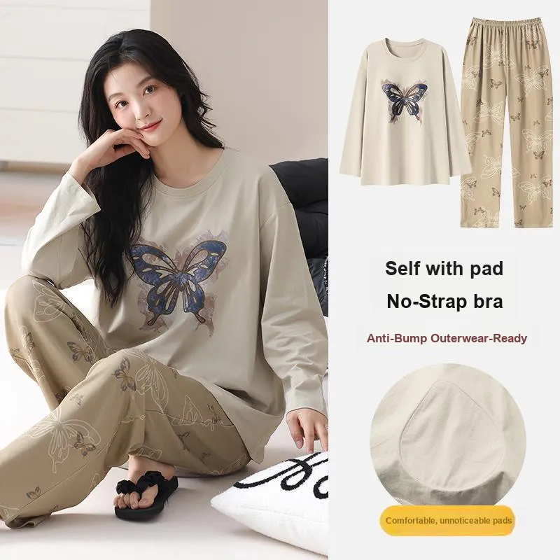 MADALLO Pajama Set Women's Khaki-1