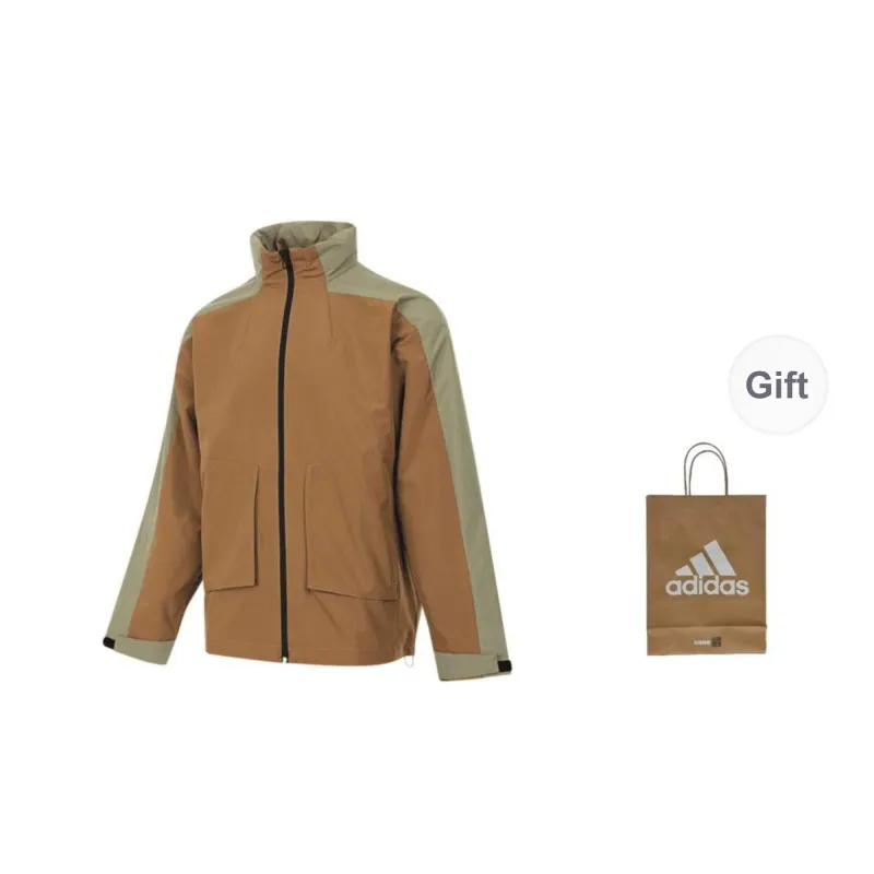Adidas Jacket Unisex Brown With Free Shopping Bag-0