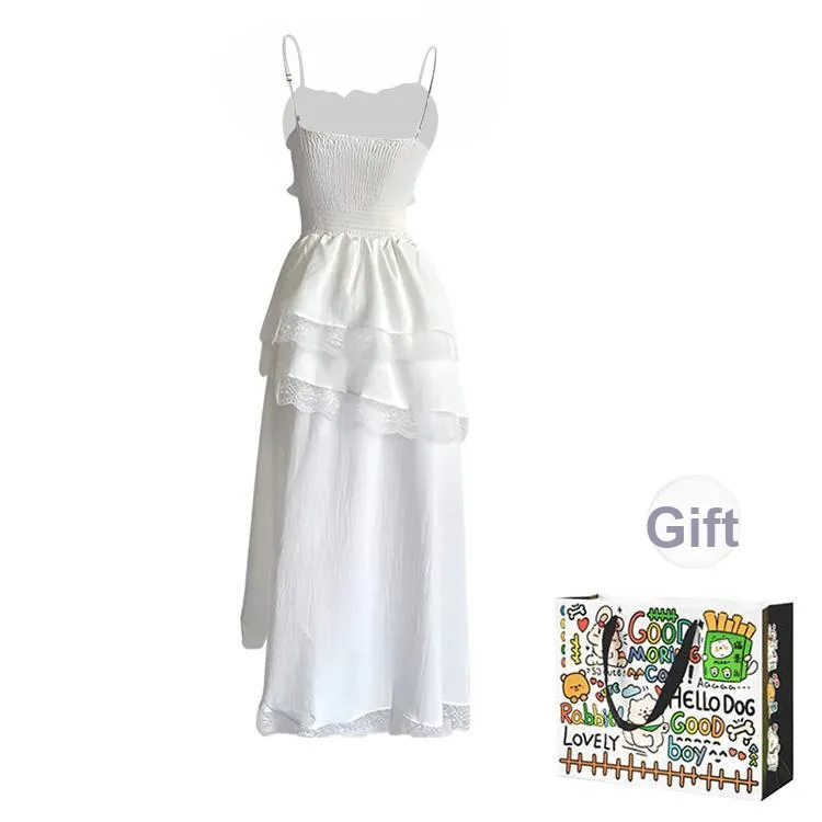 PZHK Slip Dresses Women's White Shopping Bag-1