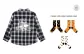 Black White Plaid+Random Socks*1