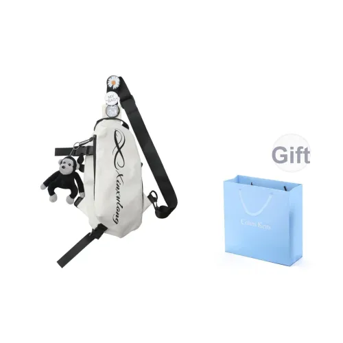 COLINS KEIRS Нейлон Повседневный Студенческий Коммутирование Спортивный Велосипедный Сумка Слинг Сумка Стандартная Унисекс Белый