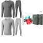 V-Neck 2-Pack Underwear (Dark Gray+Light Gray) 100% cotton Antibacterial/Premium Gift Box Set