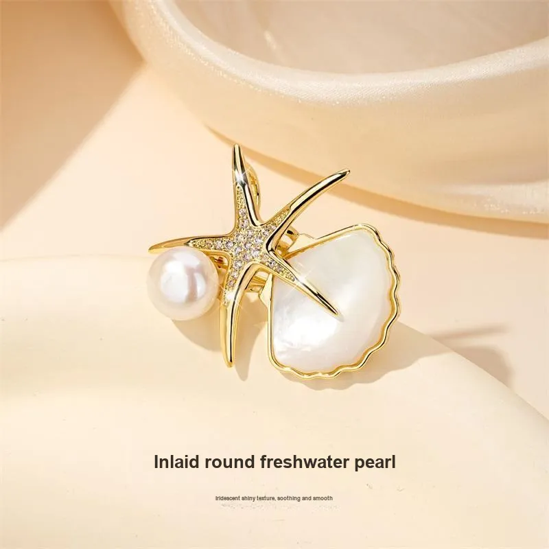 Mofei Freshwater Pearl Brooches Unisex-2