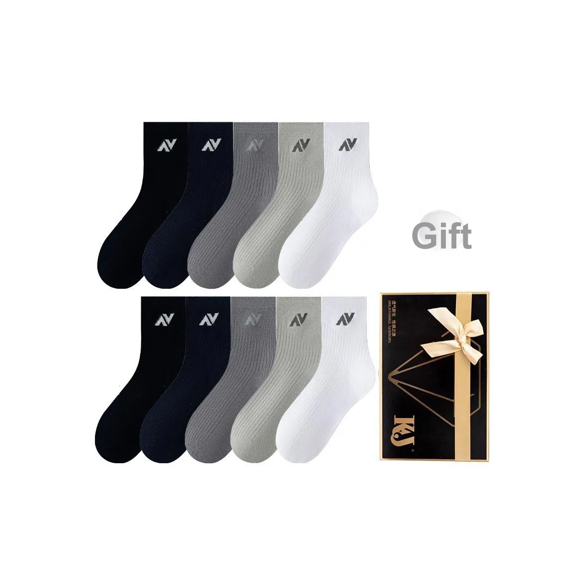 KJ Носки Подарочная Коробка Унисекс 10 Пачек