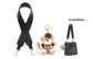[One Shoulder]Wide Strap Black 65cm+Free Bear Pendant