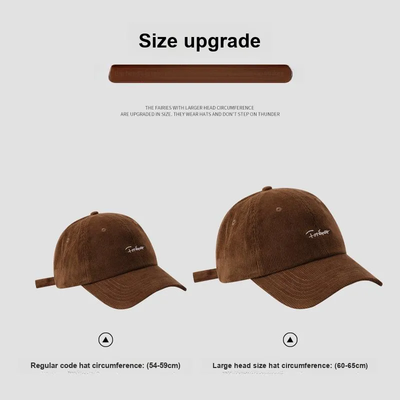 Big Head Planet Corduroy Baseball Caps Unisex-4