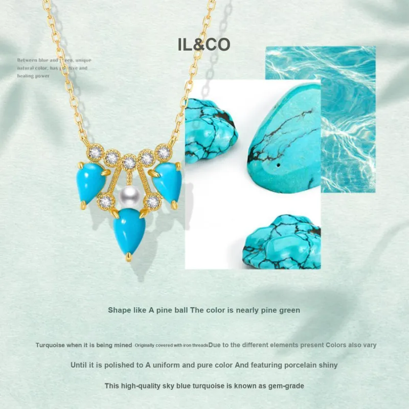 IL&CO. Turquoise Necklaces Women's-3