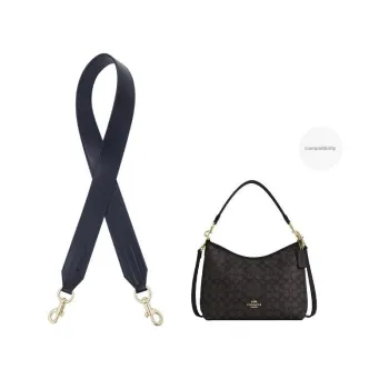 Cow Leather Bag Strap Women's Black