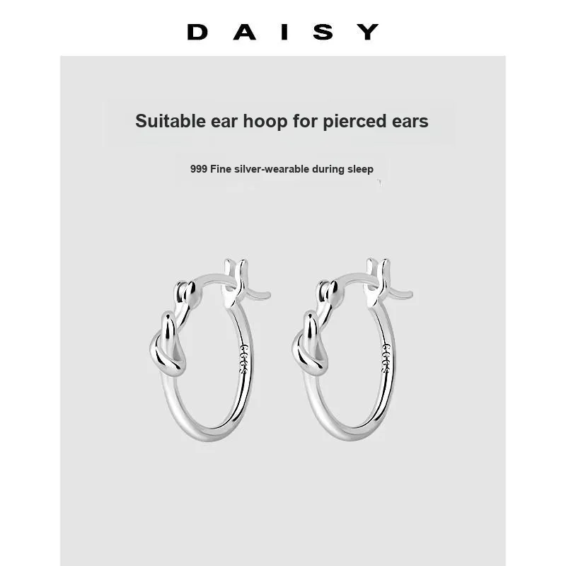 Daisy Dream 999 Fine Silver Earrings Women's-4