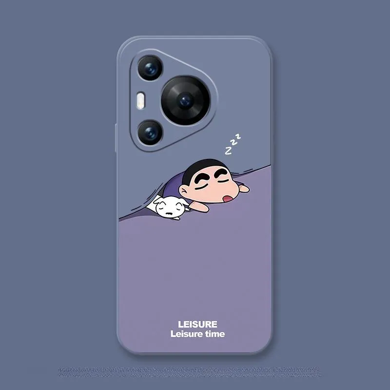 Cuttlefish Grid TPU Material Cute Cartoon Phone Case Compatibility Huawei Pura70/60/50/40/30/Pro-2