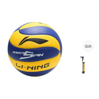 LiNing PU Size 5 Ball Volleyball Unisex Yellow Blue