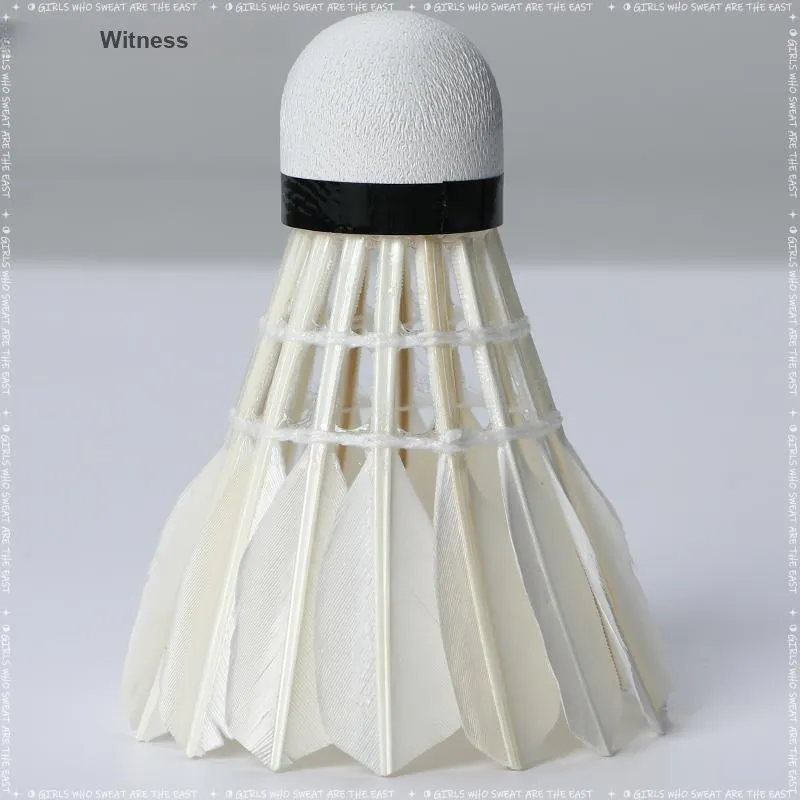 WITESS YB407A 6 Pack Duck Feather Big Board Duck Feather Training Competition Shuttlecocks-5