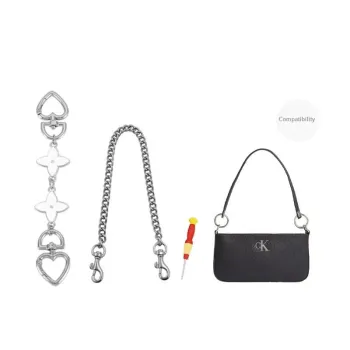 Alloy Metal Bag Shoulder Strap Women's Silver