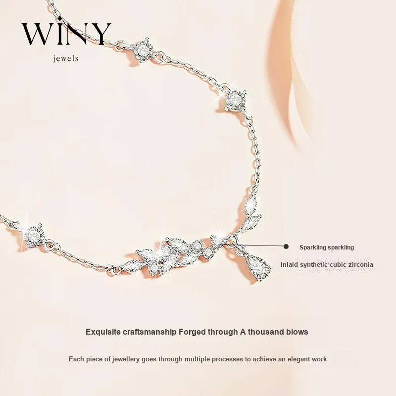 WINY 925 Sterling Silver Bracelets Women's Silver-1