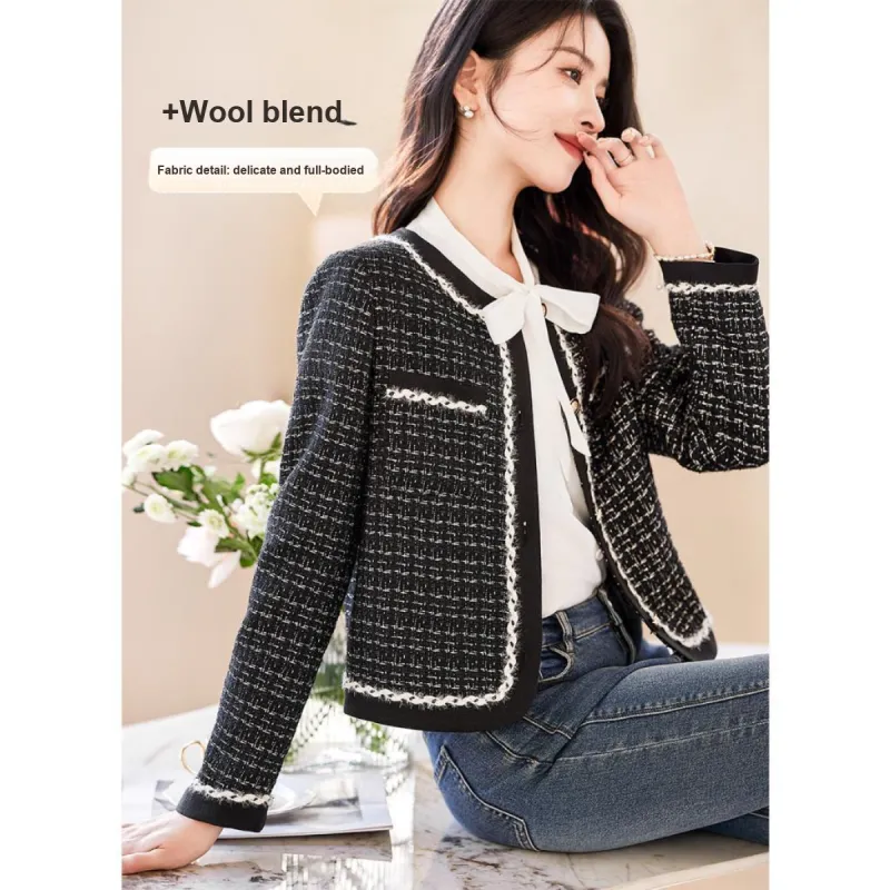 Like The Age Of Water Velvet feel Coat Straight Women's Black-2