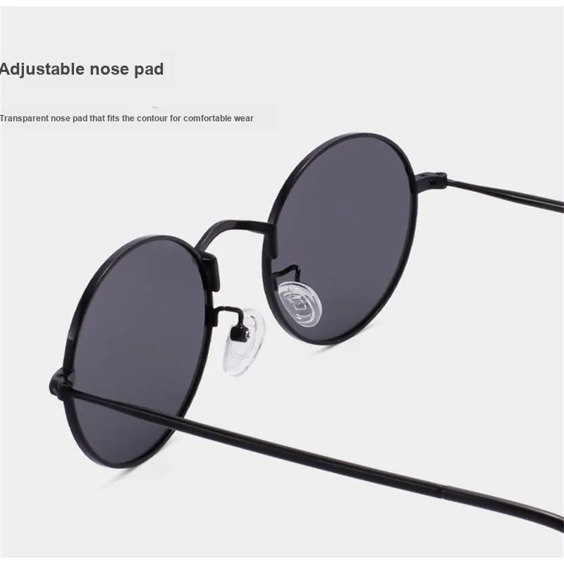 Thunder Pailong Metal Round Sunglasses Unisex-2
