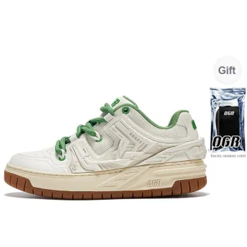 OGR Type Play Collection Gamer Space 1 Togo Low Top Skateboard Shoes Unisex White Green Basic Ecru Upgraded