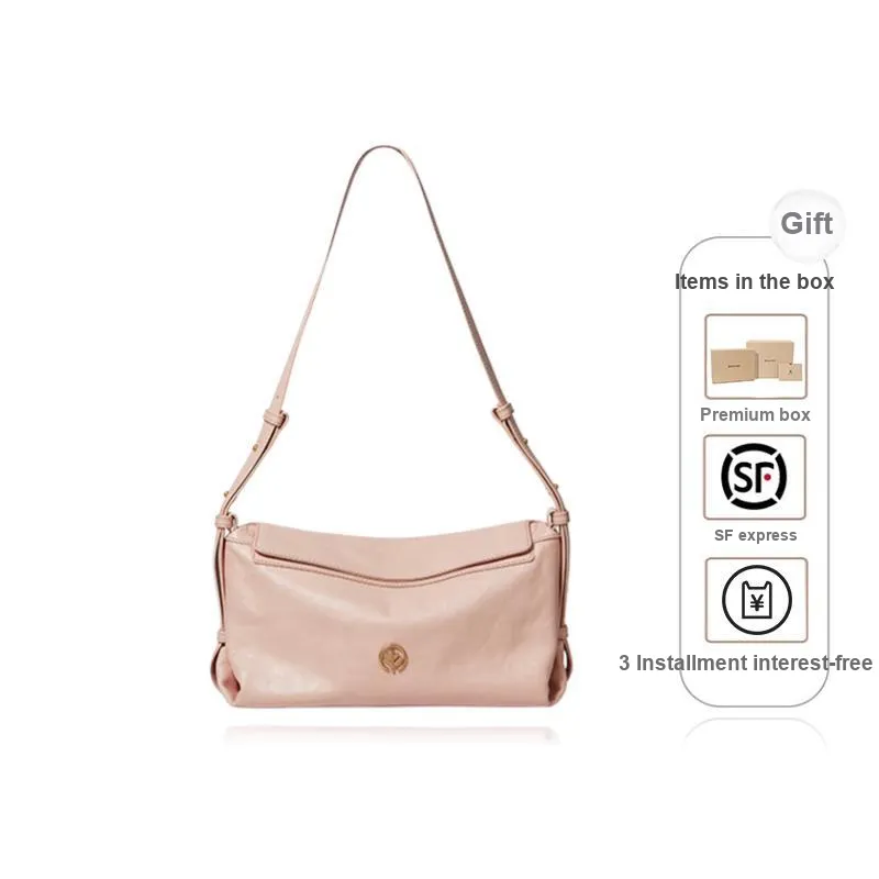 BAGTREE Imported Top Grain Vegetable Tanned Genuine Leather Pillow Shoulder Bag Regular Unisex Multicolor-49