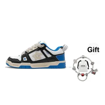 RIPSTAR SKBD Pro Slip Resistant Shock Absorbers Low Top Skateboard Shoes Unisex Nautical Blue