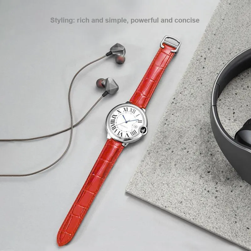 ZHISHENG Cartier Compatibility Watch Band 8/8.33/11/12/14mm Interface Width Genuine Leather Material-44