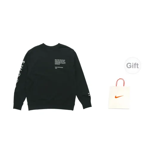 Nike Sweatshirts Men Black Sweatshirts+Gift Bag