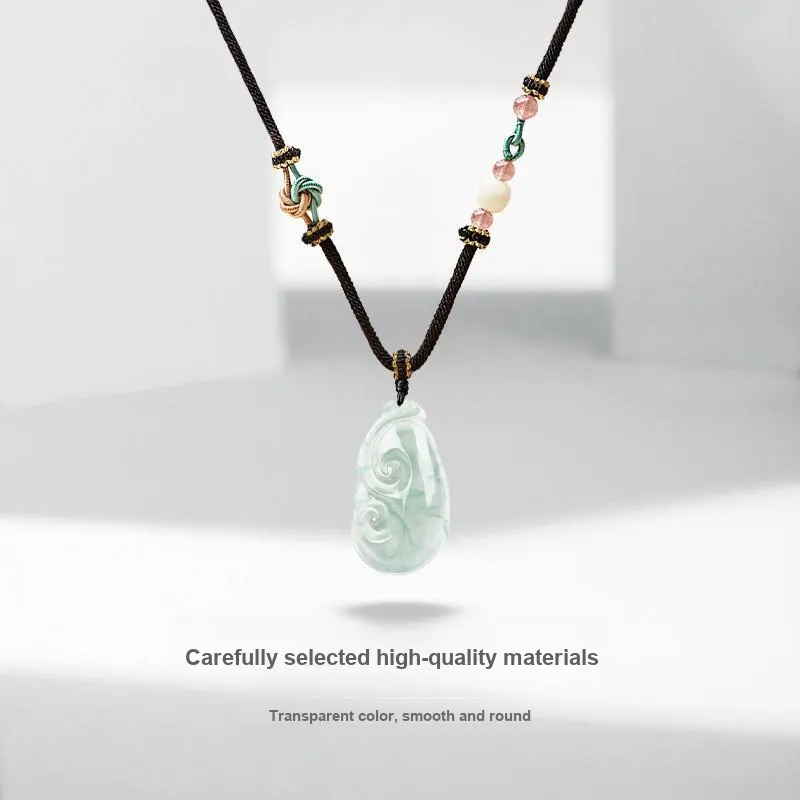 JUICY GRAPE African Emerald Jade Necklaces Unisex-2