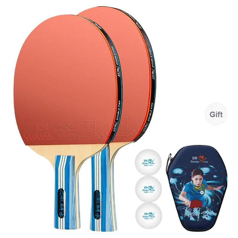 DOUBLEFISH Ping Pong Paddles Unisex Maple Wood Base-112