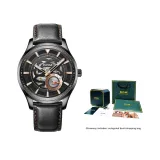 Black Strap Rose Gold Dial