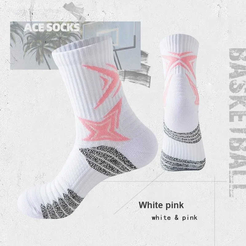 TLXT Basketball Socks Unisex Students' Fitness Outdoor Sports Running, Durable And Breathable-1