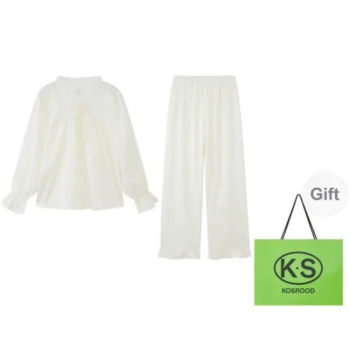 Kosrood Pajama Set Women's White