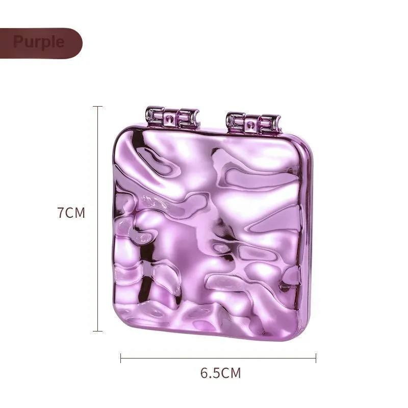 LIANXIANGKE Electroplated Portable Mini Handheld Double Sided Foldable Mirror-3