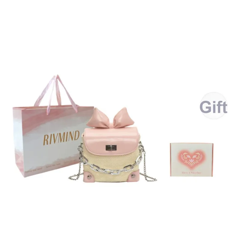 RIVMIND PU Handbag Women's White/Pink/Yellow-20