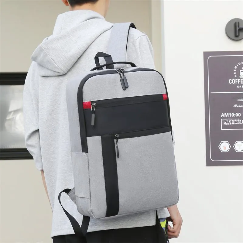 LUVISTRUE Oxford Backpack Regular Unisex Gray/Black/Blue-6