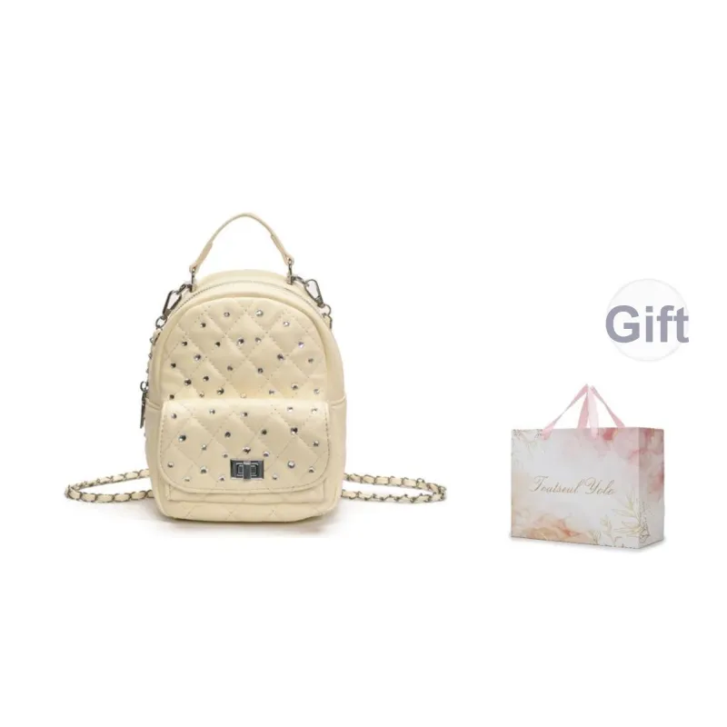 TOUTSEUL YOLO PU Backpack Women's White/Black/Yellow/Pink/Blue-1