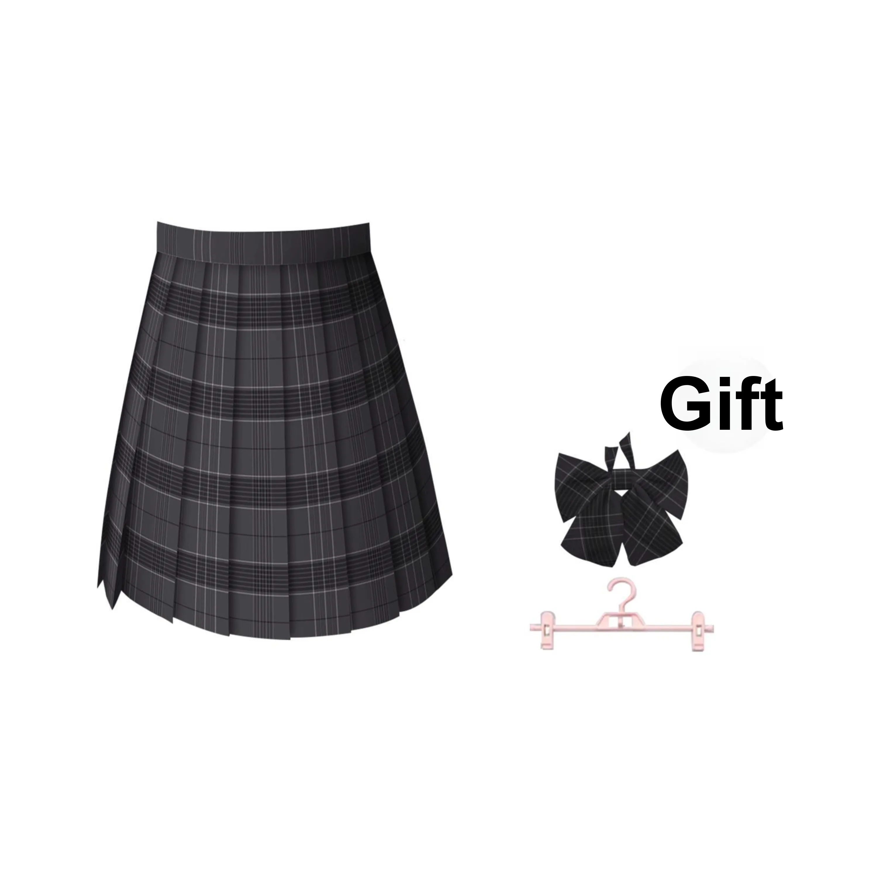 SHENBEI JK Повседневные короткие юбки Женские Черный