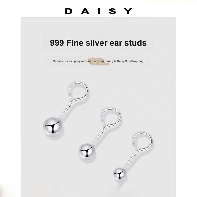 Daisy Dream 999 Fine Silver Stud Earrings Women's-4