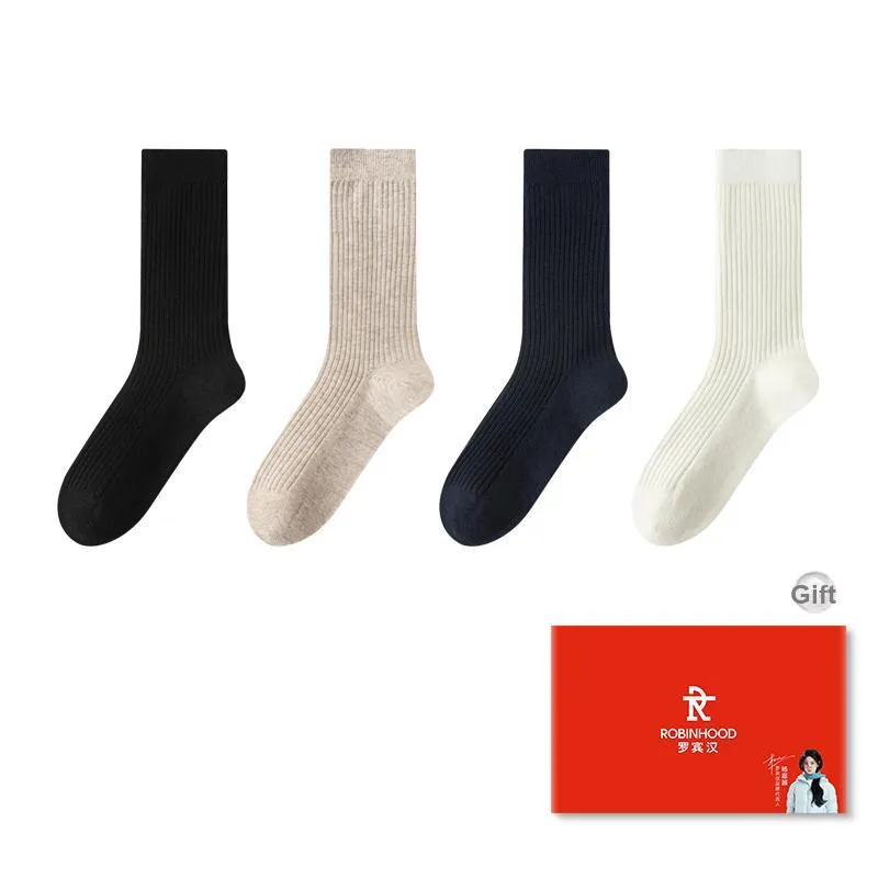 ROBINHOOD Mid Calf Socks Women's Box 4 Pack-7
