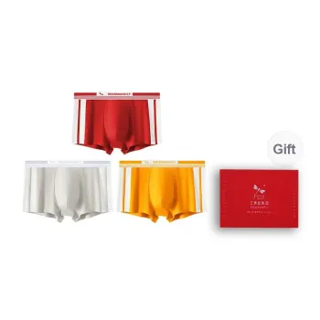 RED DRAGONFLY Cotton Panties Men's 3 Pack Gift Box Set