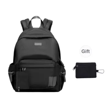 Slazenger Water Repellent Canvas Backpack Medium Size Unisex Black