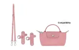 Adjustable Shoulder Strap 94-114cm+Free Perforated (Pink Silver-Tone Buckle)