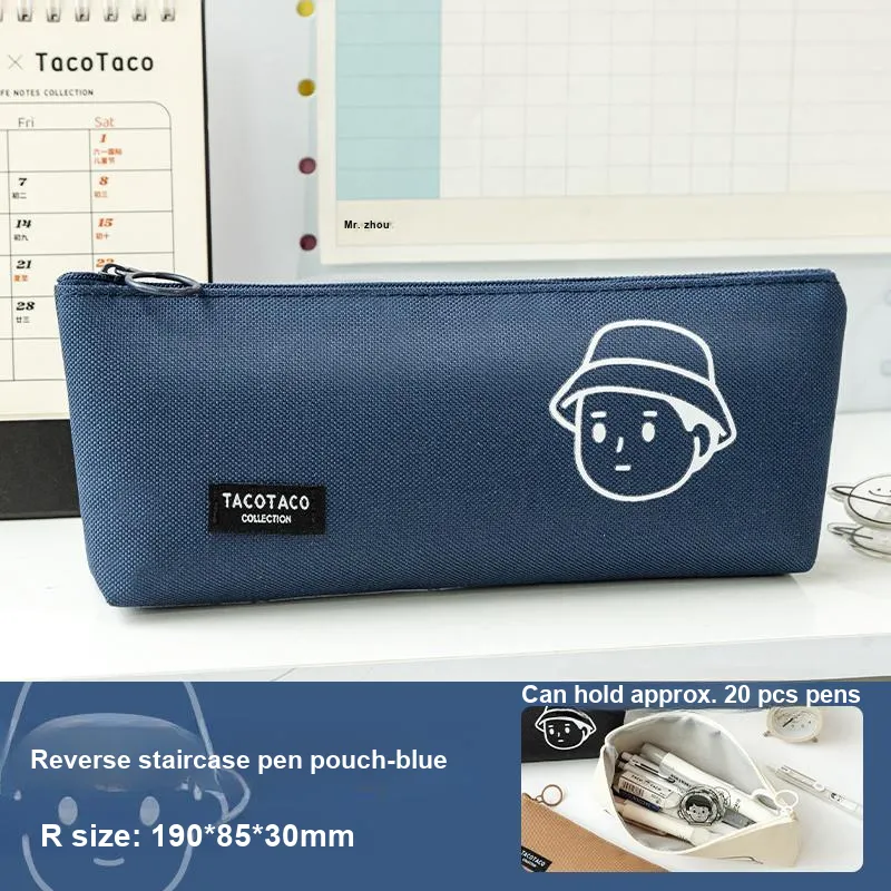 TACOTACO Large Capacity Minimalist Style Canvas Storage Bag Pencil Pouches & Cases-5