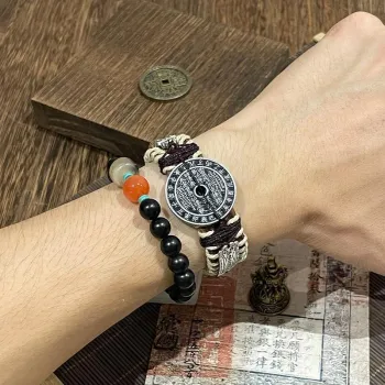 JIBAINANXI Alloy Leather Wristbands Unisex