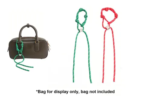 Luxury Care Artisan Workshop Fabric Portable Briefcase Woven Hand Rope Pendant Bag Strap Women's Green