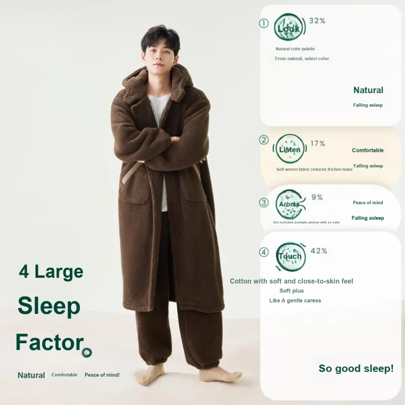 Aannsfam Pajama Set Men's Cocoa Brown-2