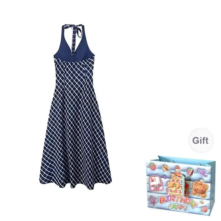 TWOPLUMGIRLS Slip Dress Women's Blue-1