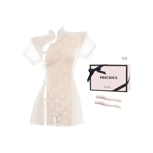 GOYN Белый + Белый Чулки + Коробка Женские Ночные сорочки