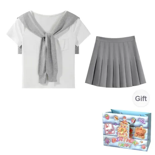 TWOPLUMGIRLS Two Piece Skirt Sets Women's