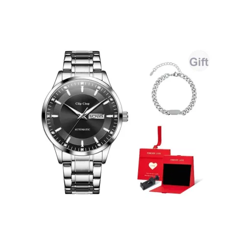 Clip Clop Кварцевый механизм сплав ремешок мужские часы белый циферблат