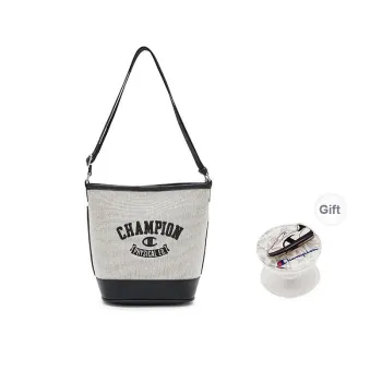 Champion Fabric Shoulder Bag Regular Medium Size Unisex Dark Blue/Light Brown/Black/Light Blue/Light Blue Denim Color